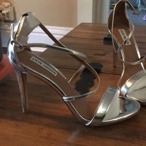 Steve Madden silver stilettos